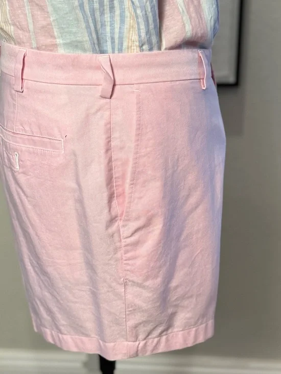 Brooks Brothers Pink Flat-Front Oxford Cloth Cotton Shorts - Picture 3 of 5